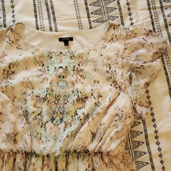 Apt. 9 knee-length cream snakeskin print dress XL - Picture 1 of 2